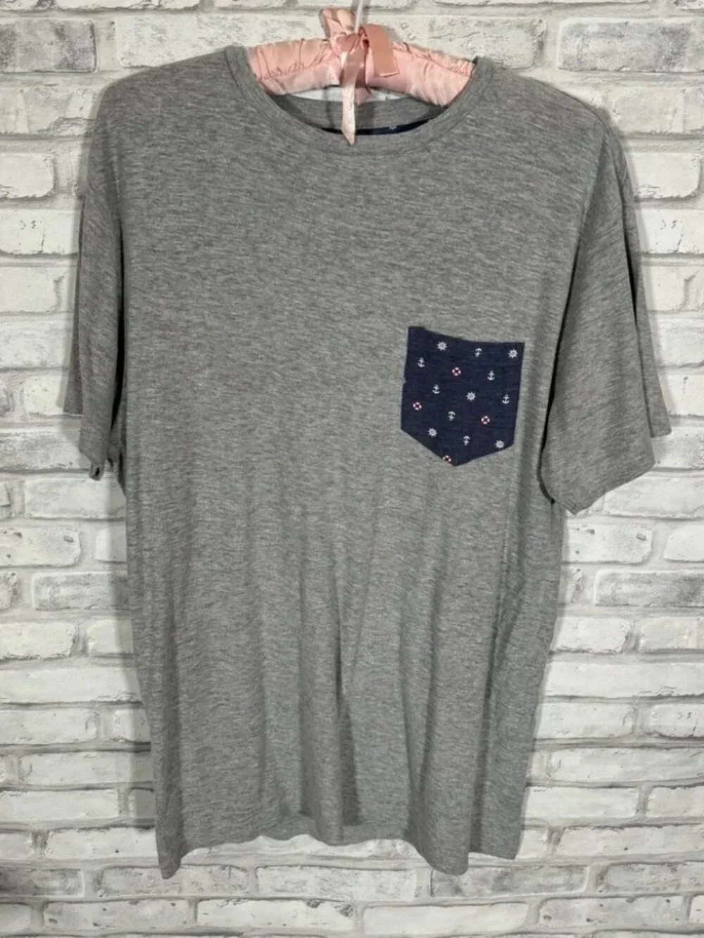 Sunday Work Clothes Nautical Gray Sailor Pocket Shirt